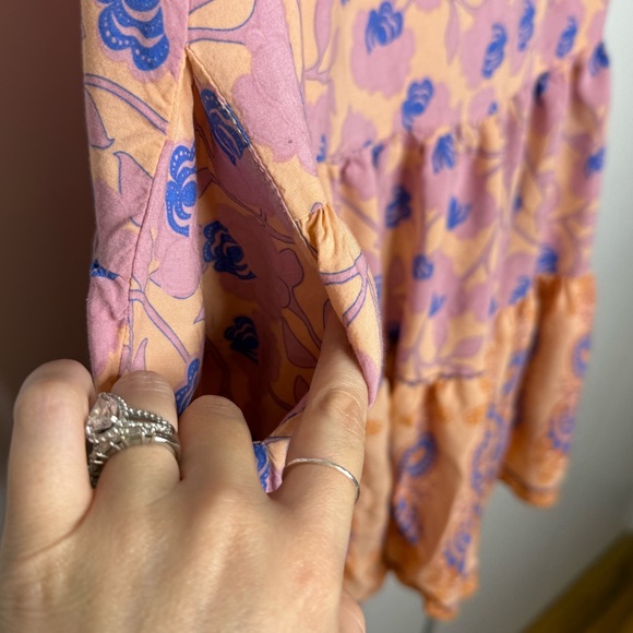 Petal and Pup Carlton Floral Boho Dress Orange Pink blue US 8 - Picture 6 of 9